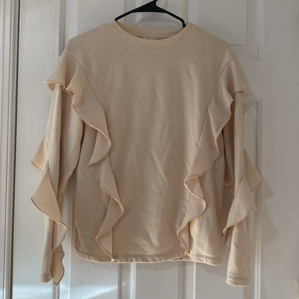 A New Day Ruffle Sleeve Sweatshirt - Picture 2 of 5
